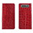 Leather Case Stands Flip Cover T06 Holder for Samsung Galaxy A90 4G Red