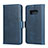 Leather Case Stands Flip Cover T06 Holder for Samsung Galaxy S10e Blue