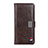 Leather Case Stands Flip Cover T06 Holder for Xiaomi Poco M3 Brown