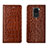 Leather Case Stands Flip Cover T06 Holder for Xiaomi Redmi Note 9 Orange