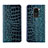 Leather Case Stands Flip Cover T06 Holder for Xiaomi Redmi Note 9 Sky Blue