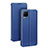 Leather Case Stands Flip Cover T07 Holder for Huawei P40 Lite Blue