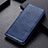 Leather Case Stands Flip Cover T07 Holder for Oppo K7 5G Blue