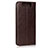 Leather Case Stands Flip Cover T07 Holder for Samsung Galaxy A90 4G Brown