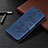 Leather Case Stands Flip Cover T07 Holder for Samsung Galaxy Note 20 5G Blue