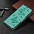 Leather Case Stands Flip Cover T07 Holder for Samsung Galaxy Note 20 5G Green