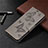 Leather Case Stands Flip Cover T07 Holder for Samsung Galaxy Note 20 Ultra 5G Gray