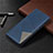 Leather Case Stands Flip Cover T07 Holder for Xiaomi Redmi 9A Blue