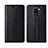Leather Case Stands Flip Cover T07 Holder for Xiaomi Redmi Note 9 Black