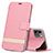 Leather Case Stands Flip Cover T08 Holder for Apple iPhone 11 Pro Pink