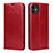 Leather Case Stands Flip Cover T08 Holder for Apple iPhone 11 Red