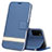 Leather Case Stands Flip Cover T08 Holder for Huawei Honor V30 Pro 5G Blue