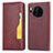 Leather Case Stands Flip Cover T08 Holder for Huawei Mate 30 Pro 5G Red Wine