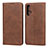 Leather Case Stands Flip Cover T08 Holder for Huawei Nova 5 Brown
