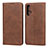 Leather Case Stands Flip Cover T08 Holder for Huawei Nova 5 Pro Brown