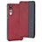 Leather Case Stands Flip Cover T08 Holder for Huawei P20 Pro Red