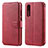 Leather Case Stands Flip Cover T08 Holder for Huawei P30 Red