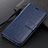 Leather Case Stands Flip Cover T08 Holder for Oppo Find X2 Blue
