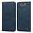 Leather Case Stands Flip Cover T08 Holder for Samsung Galaxy A90 4G Blue