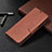 Leather Case Stands Flip Cover T08 Holder for Samsung Galaxy Note 20 Ultra 5G Brown