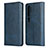 Leather Case Stands Flip Cover T08 Holder for Xiaomi Mi Note 10 Blue