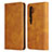 Leather Case Stands Flip Cover T08 Holder for Xiaomi Mi Note 10 Orange
