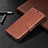 Leather Case Stands Flip Cover T08 Holder for Xiaomi Redmi 9AT Brown