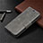 Leather Case Stands Flip Cover T08 Holder for Xiaomi Redmi 9AT Gray