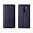 Leather Case Stands Flip Cover T08 Holder for Xiaomi Redmi Note 8 Pro Blue