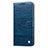 Leather Case Stands Flip Cover T08 Holder for Xiaomi Redmi Note 9 Blue