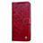 Leather Case Stands Flip Cover T08 Holder for Xiaomi Redmi Note 9 Red