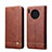Leather Case Stands Flip Cover T09 Holder for Huawei Mate 30 Brown