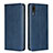 Leather Case Stands Flip Cover T09 Holder for Huawei P20 Blue