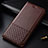 Leather Case Stands Flip Cover T09 Holder for Huawei P30 Brown