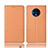Leather Case Stands Flip Cover T09 Holder for OnePlus 7T Orange