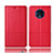 Leather Case Stands Flip Cover T09 Holder for OnePlus 7T Red