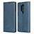 Leather Case Stands Flip Cover T09 Holder for OnePlus 8 Pro Blue