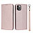 Leather Case Stands Flip Cover T10 Holder for Apple iPhone 11 Pro Max Rose Gold