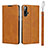 Leather Case Stands Flip Cover T10 Holder for Huawei Nova 5 Pro Orange