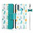 Leather Case Stands Flip Cover T10 Holder for Huawei P30 Lite Cyan