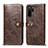 Leather Case Stands Flip Cover T10 Holder for Huawei P30 Pro New Edition Brown