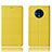 Leather Case Stands Flip Cover T10 Holder for OnePlus 7T Yellow