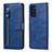 Leather Case Stands Flip Cover T10 Holder for Samsung Galaxy Note 20 5G Blue