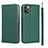 Leather Case Stands Flip Cover T11 Holder for Apple iPhone 11 Pro Green
