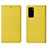 Leather Case Stands Flip Cover T11 Holder for Huawei Honor V30 Pro 5G Yellow