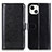 Leather Case Stands Flip Cover T12 Holder for Apple iPhone 13 Mini Black