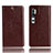 Leather Case Stands Flip Cover T12 Holder for Xiaomi Mi Note 10 Brown
