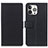 Leather Case Stands Flip Cover T14 Holder for Apple iPhone 14 Pro Black