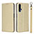 Leather Case Stands Flip Cover T14 Holder for Huawei Honor 20S Gold