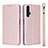 Leather Case Stands Flip Cover T14 Holder for Huawei Honor 20S Rose Gold